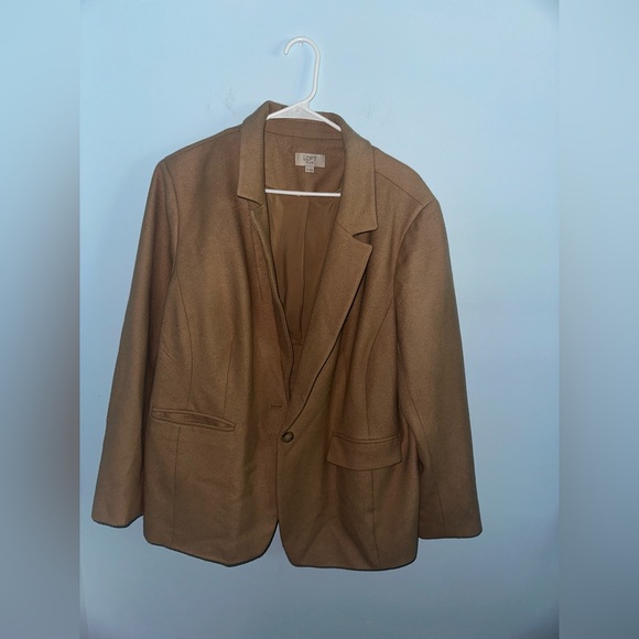 Loft Plus Tan Button Jacket Size 20 Plus - Picture 2 of 9